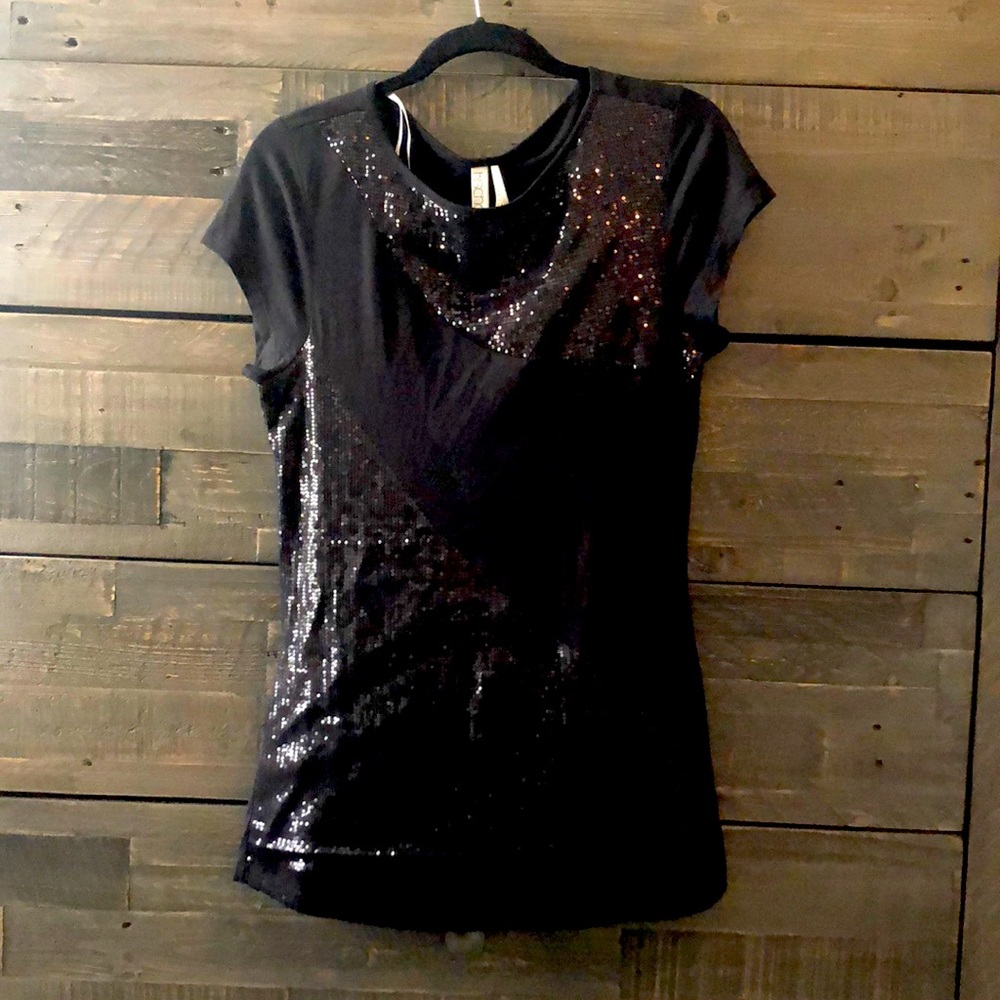 Black Sequin T-shirt
